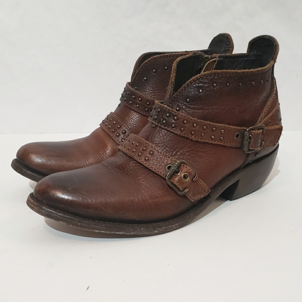 Liberty black boots belted ankle booties